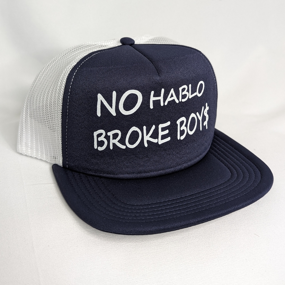 No Hablo Broke Boys Funny mesh Trucker Hat